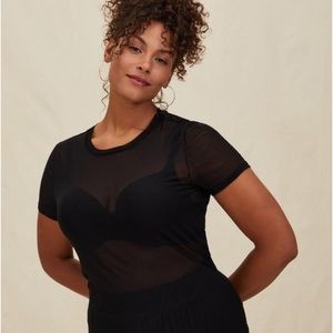 Torrid 6x Black Mesh Tee